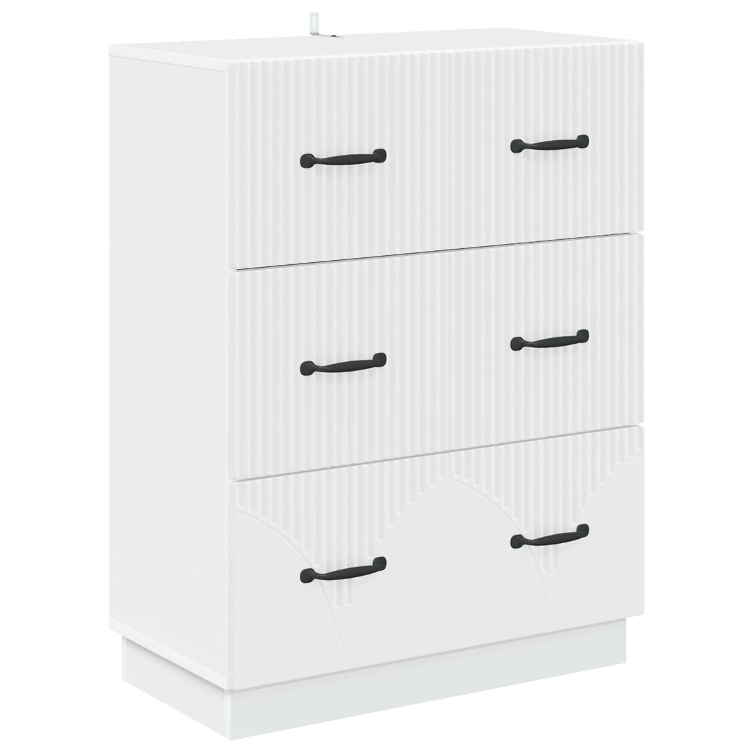 Skuffeskab Hvid 66 x 34,5 x 87 cm Konstrueret træ