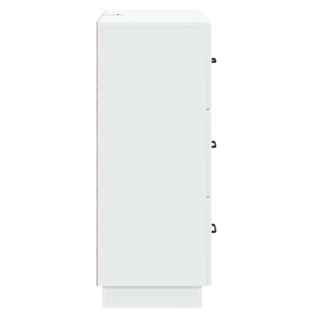 Skuffeskab Hvid 66 x 34,5 x 87 cm Konstrueret træ