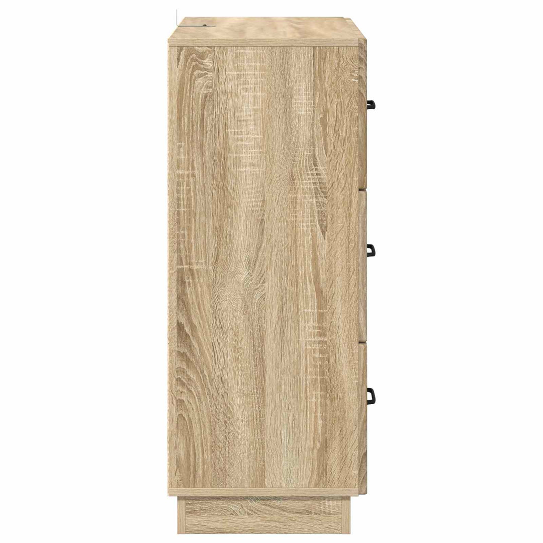 Skuffeskab Sonoma-eg 66 x 34,5 x 87 cm Konstrueret træ