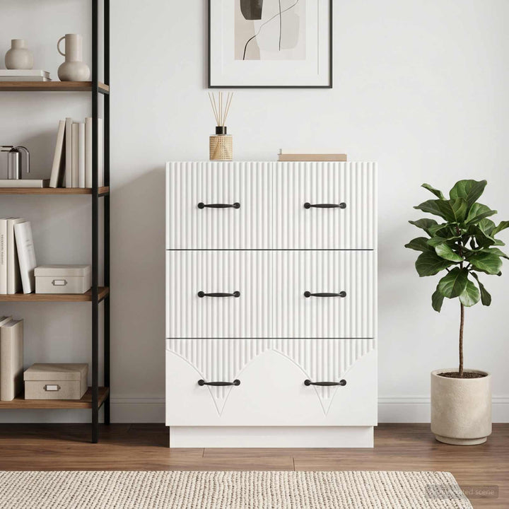 Skuffeskab Hvid højglans 66 x 34,5 x 87 cm Konstrueret træ