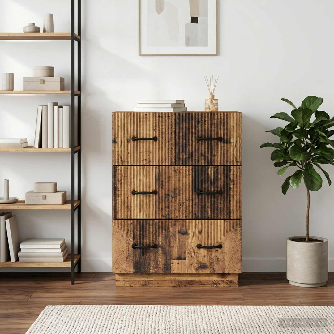 Skuffeskab Gammelt træ 66 x 34,5 x 87 cm Konstrueret træ
