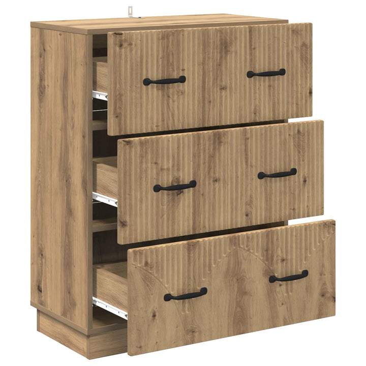 Skuffeskab 66 x 34,5 x 87 cm Konstrueret træ Artisan-eg