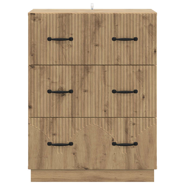 Skuffeskab 66 x 34,5 x 87 cm Konstrueret træ Artisan-eg