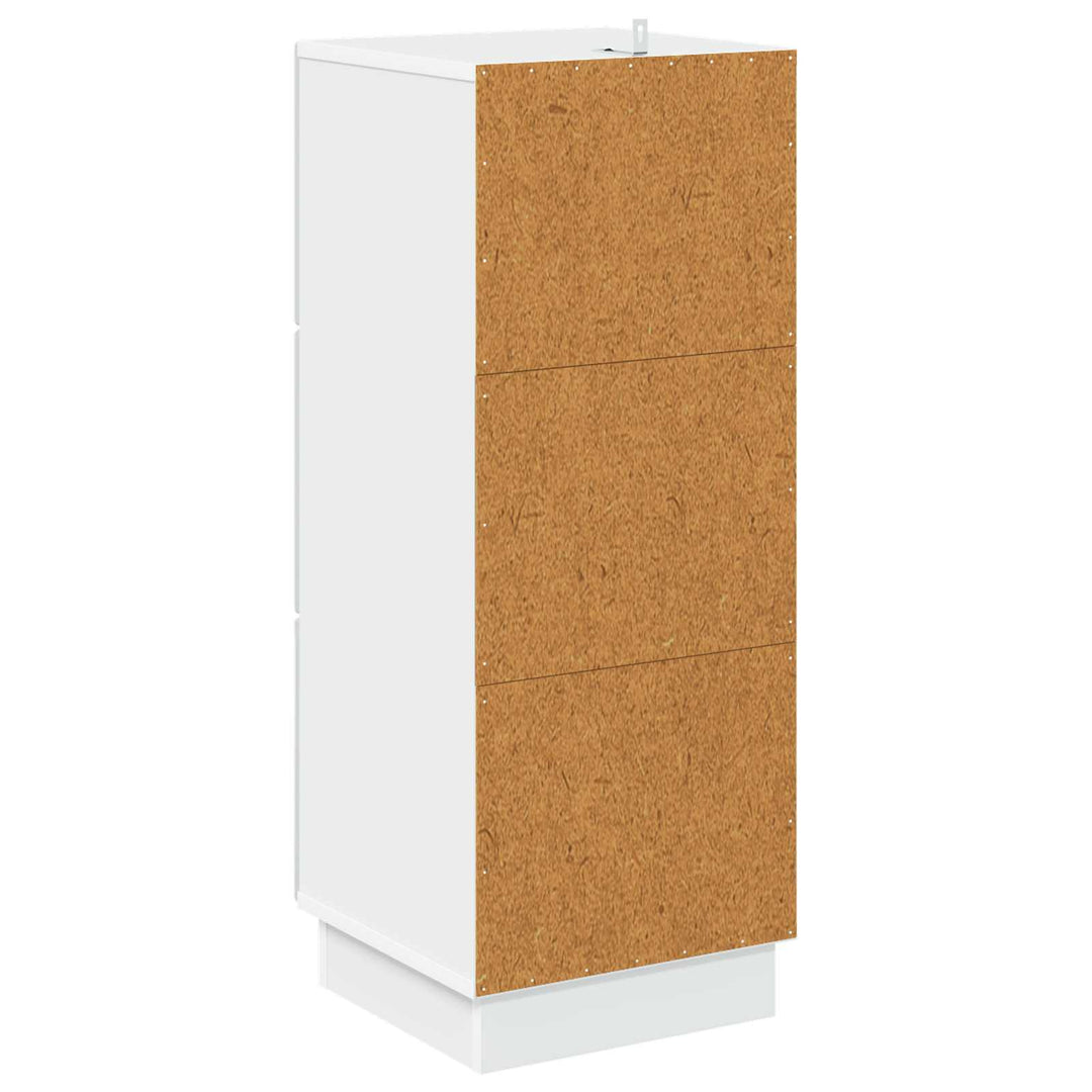 Skuffeskab Hvid 33 x 34,5 x 87 cm Konstrueret træ