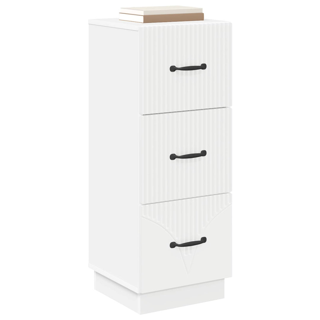 Skuffeskab Hvid 33 x 34,5 x 87 cm Konstrueret træ