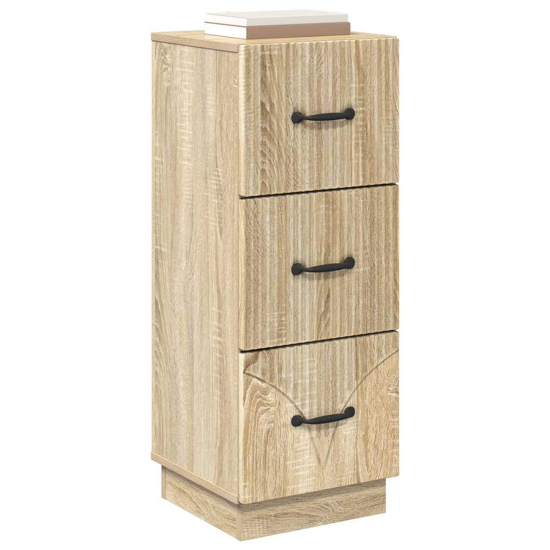 Skuffeskab Sonoma-eg 33 x 34,5 x 87 cm Konstrueret træ