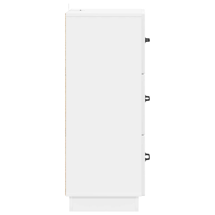 Skuffeskab Hvid højglans 33 x 34,5 x 87 cm Konstrueret træ
