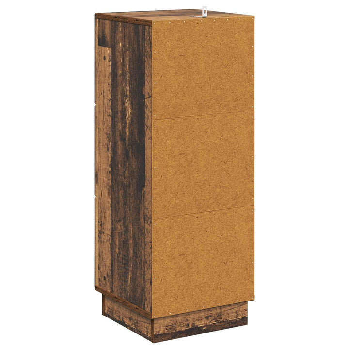 Skuffeskab Gammelt træ 33 x 34,5 x 87 cm Konstrueret træ