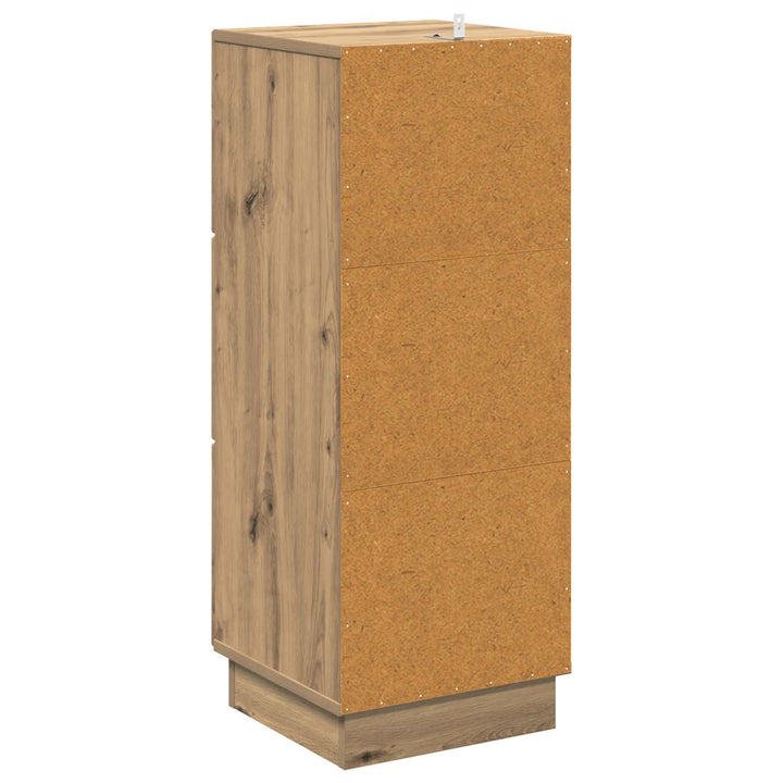 Skuffeskab 33 x 34,5 x 87 cm Konstrueret træ Artisan-eg
