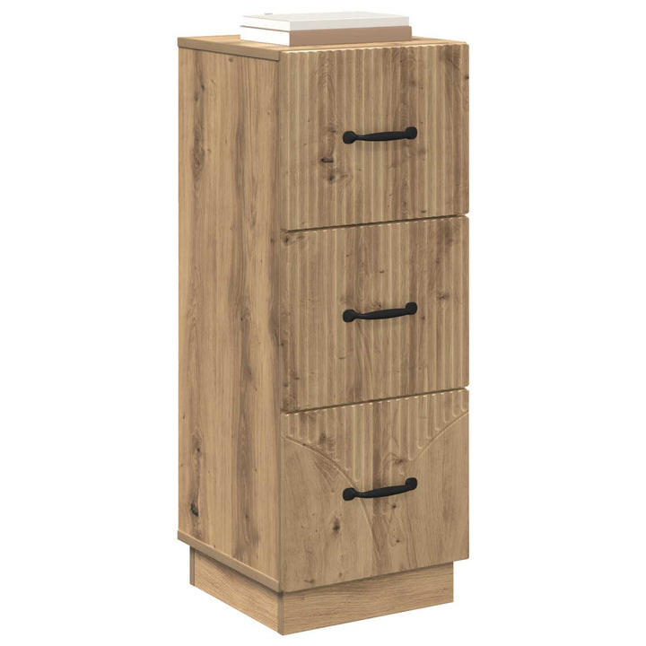 Skuffeskab 33 x 34,5 x 87 cm Konstrueret træ Artisan-eg