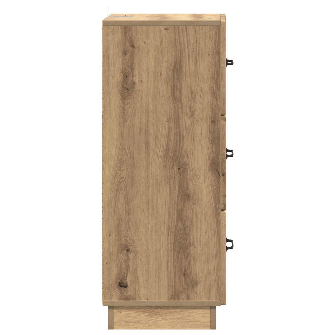 Skuffeskab 33 x 34,5 x 87 cm Konstrueret træ Artisan-eg