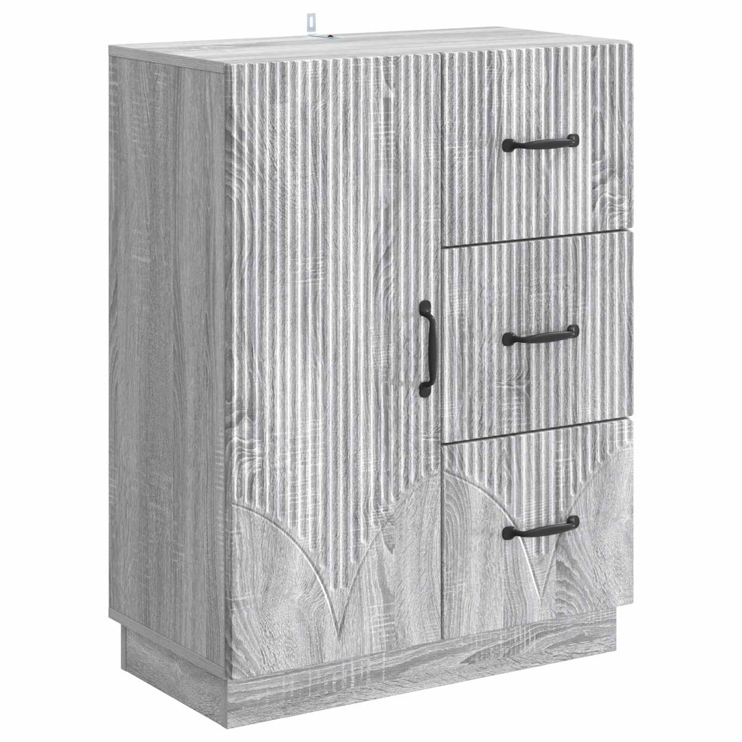 Sideboard Grå sonoma-eg 66 x 34,5 x 87 cm Konstrueret træ