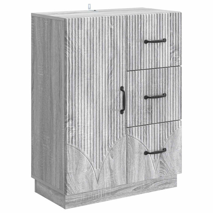 Sideboard Grå sonoma-eg 66 x 34,5 x 87 cm Konstrueret træ