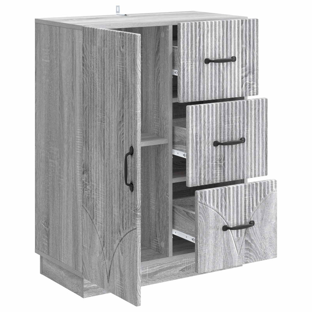 Sideboard Grå sonoma-eg 66 x 34,5 x 87 cm Konstrueret træ