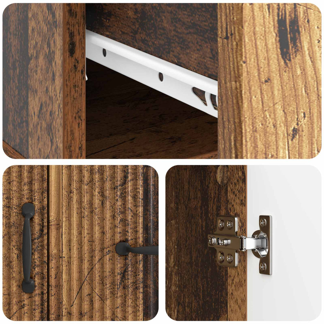 Sideboard Gammelt træ 66 x 34,5 x 87 cm Konstrueret træ