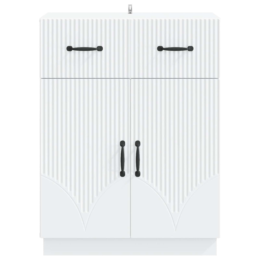 Sideboard Hvid 66 x 34,5 x 87 cm Konstrueret træ