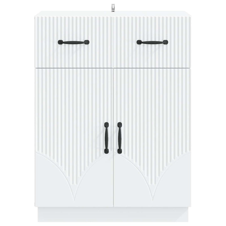 Sideboard Hvid 66 x 34,5 x 87 cm Konstrueret træ