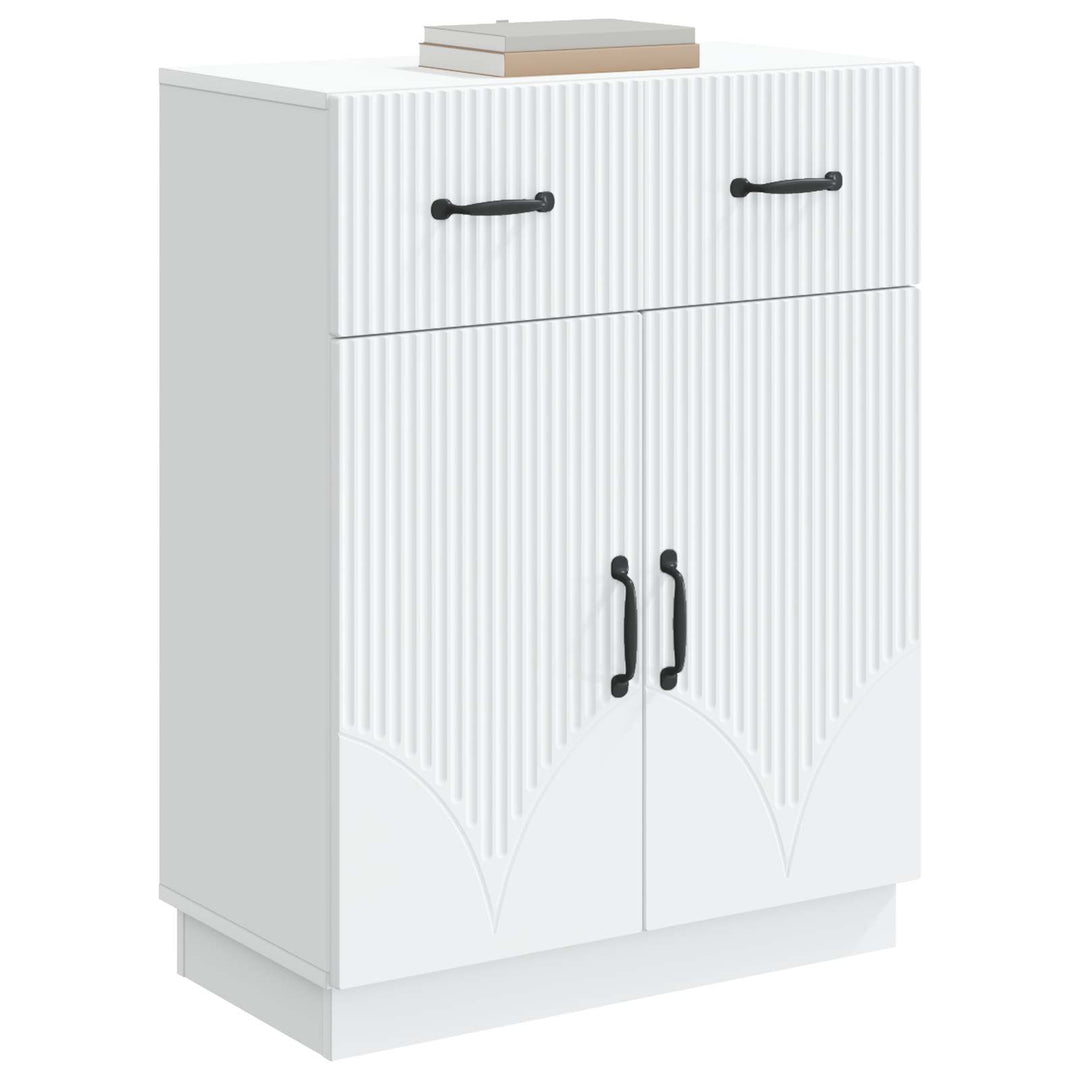 Sideboard Hvid 66 x 34,5 x 87 cm Konstrueret træ