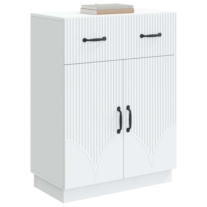 Sideboard Hvid 66 x 34,5 x 87 cm Konstrueret træ