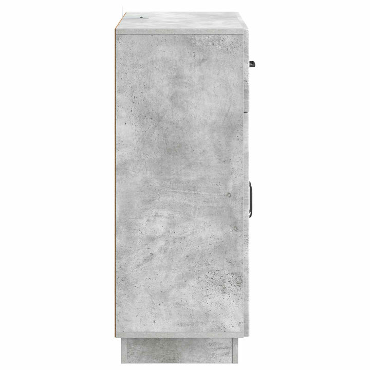 Sideboard med skuffe Betongrå 66 x 34,5 x 87 cm Konstrueret træ