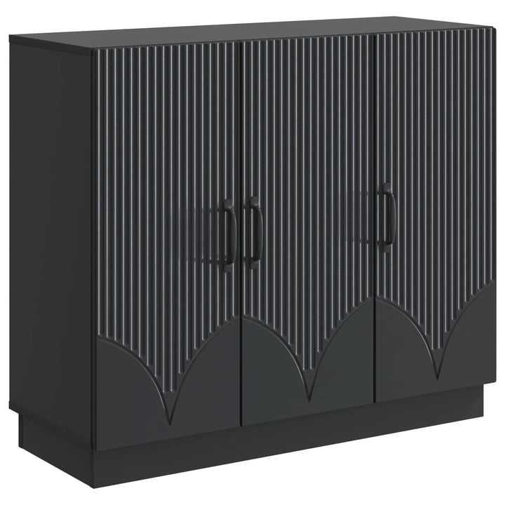 Sideboard Sort 89 x 34,5 x 77 cm Konstrueret træ