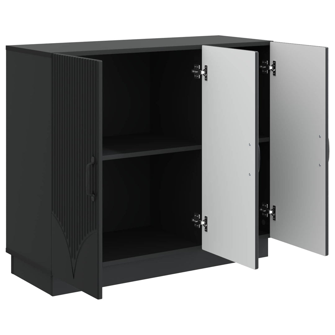 Sideboard Sort 89 x 34,5 x 77 cm Konstrueret træ