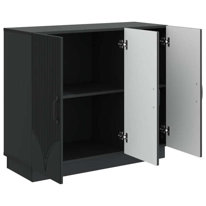Sideboard Sort 89 x 34,5 x 77 cm Konstrueret træ