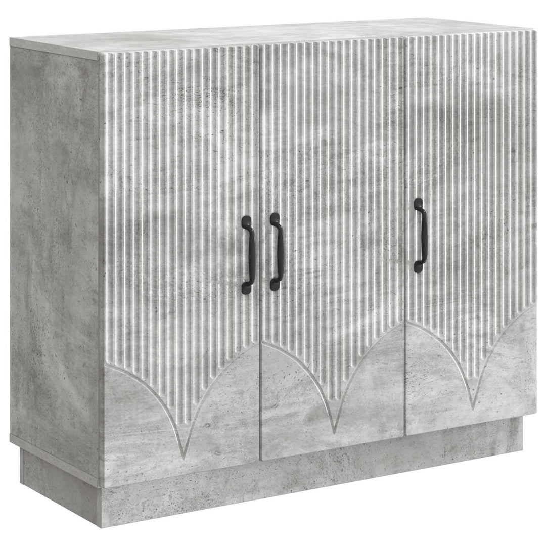 Sideboard Betongrå 89 x 34,5 x 77 cm Konstrueret træ