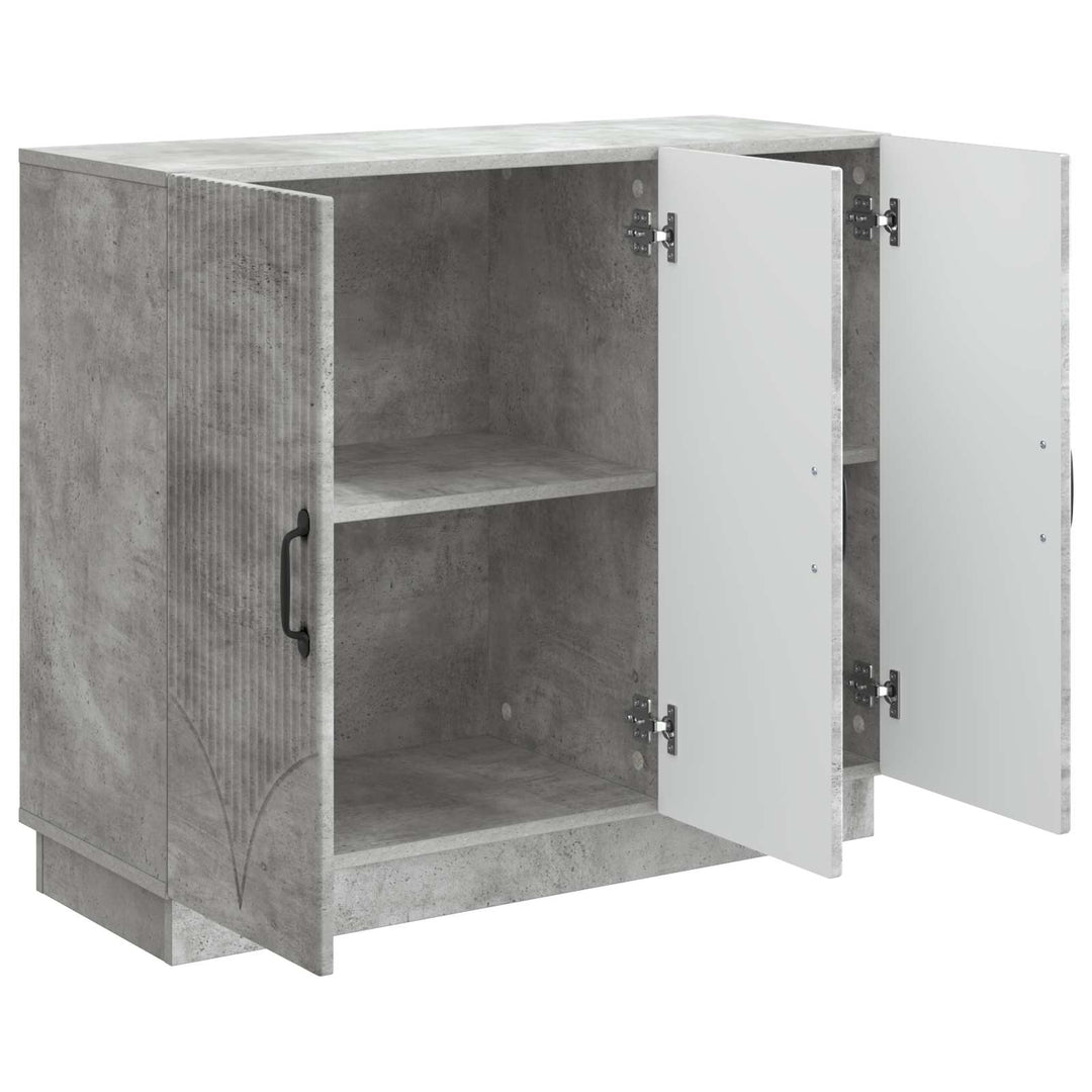 Sideboard Betongrå 89 x 34,5 x 77 cm Konstrueret træ