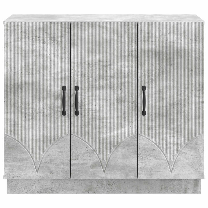 Sideboard Betongrå 89 x 34,5 x 77 cm Konstrueret træ