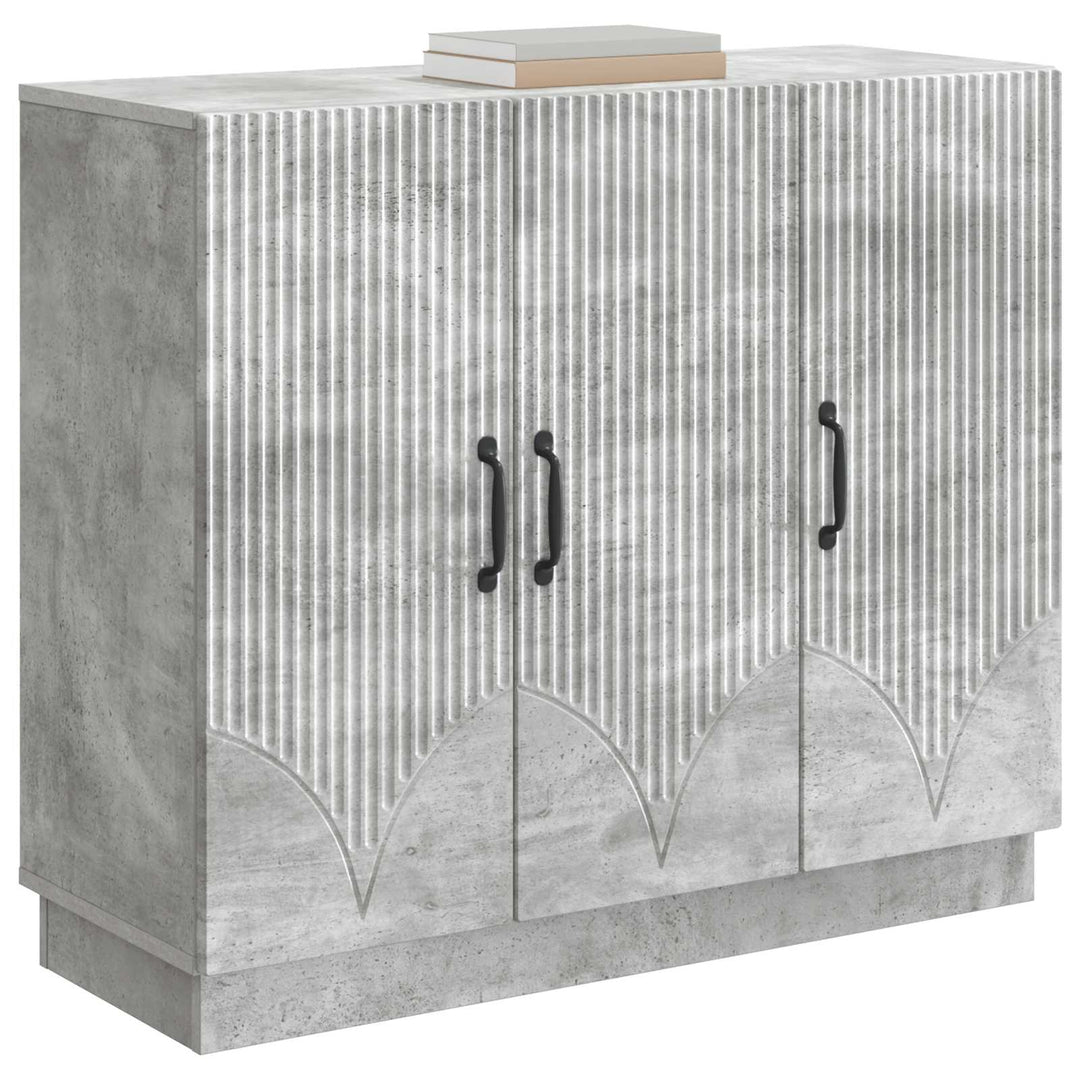Sideboard Betongrå 89 x 34,5 x 77 cm Konstrueret træ