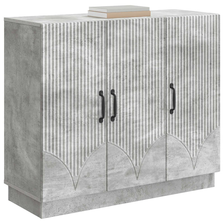 Sideboard Betongrå 89 x 34,5 x 77 cm Konstrueret træ