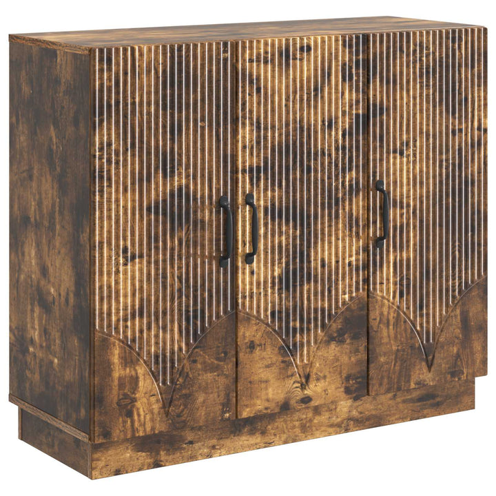 Sideboard Røget eg 89 x 34,5 x 77 cm Konstrueret træ