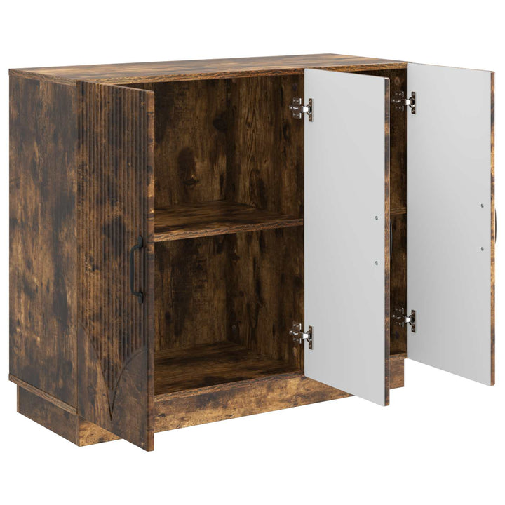Sideboard Røget eg 89 x 34,5 x 77 cm Konstrueret træ