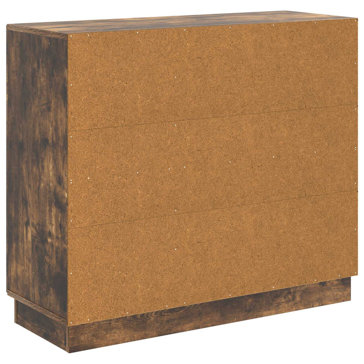 Sideboard Røget eg 89 x 34,5 x 77 cm Konstrueret træ