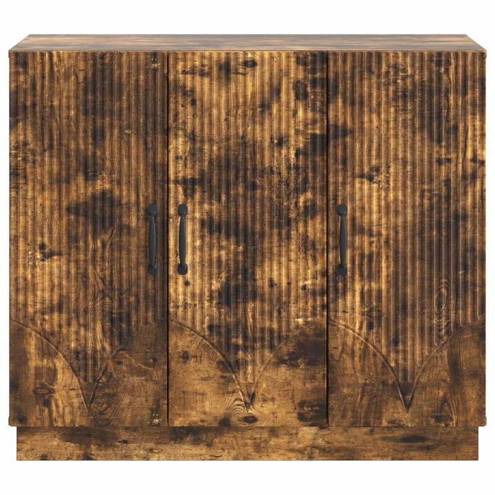 Sideboard Røget eg 89 x 34,5 x 77 cm Konstrueret træ