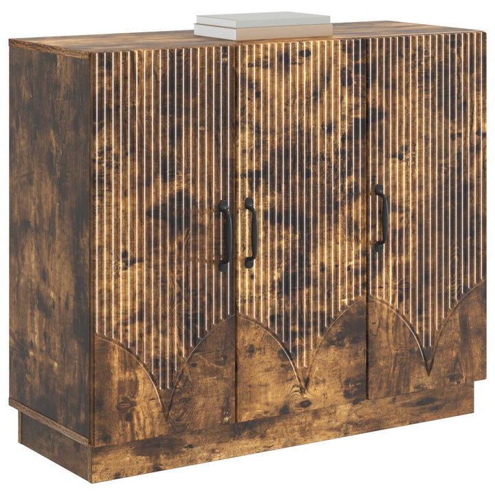 Sideboard Røget eg 89 x 34,5 x 77 cm Konstrueret træ