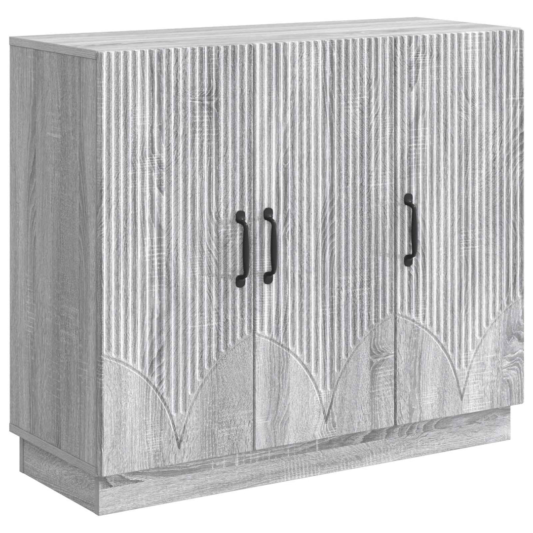 Sideboard Grå sonoma-eg 89 x 34,5 x 77 cm Konstrueret træ