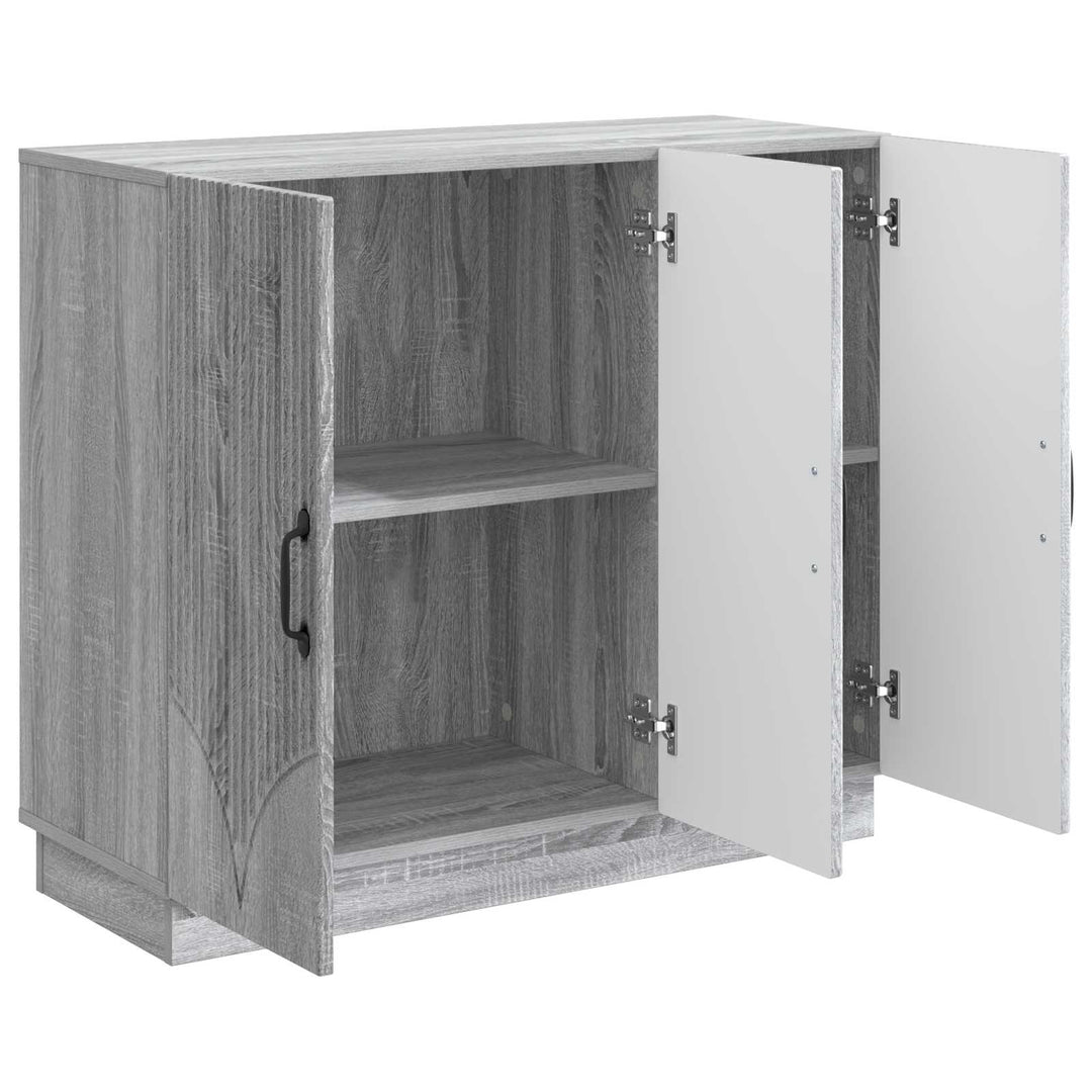 Sideboard Grå sonoma-eg 89 x 34,5 x 77 cm Konstrueret træ