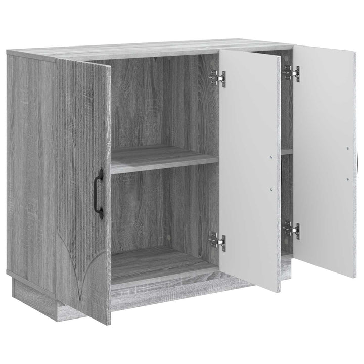 Sideboard Grå sonoma-eg 89 x 34,5 x 77 cm Konstrueret træ