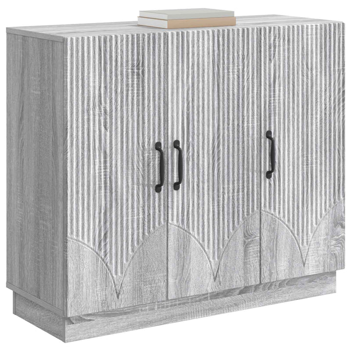 Sideboard Grå sonoma-eg 89 x 34,5 x 77 cm Konstrueret træ