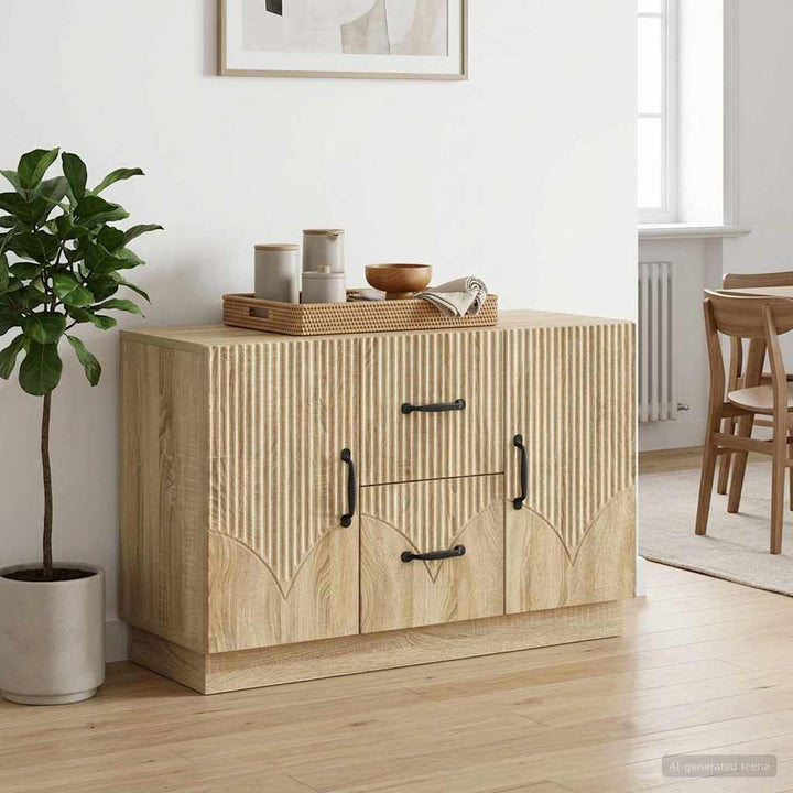 Sideboard Sonoma-eg 89 x 34,5 x 57 cm Konstrueret træ