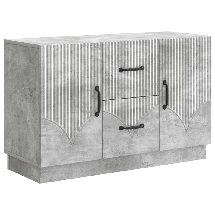Sideboard med skuffe Betongrå 89 x 34,5 x 57 cm Konstrueret træ