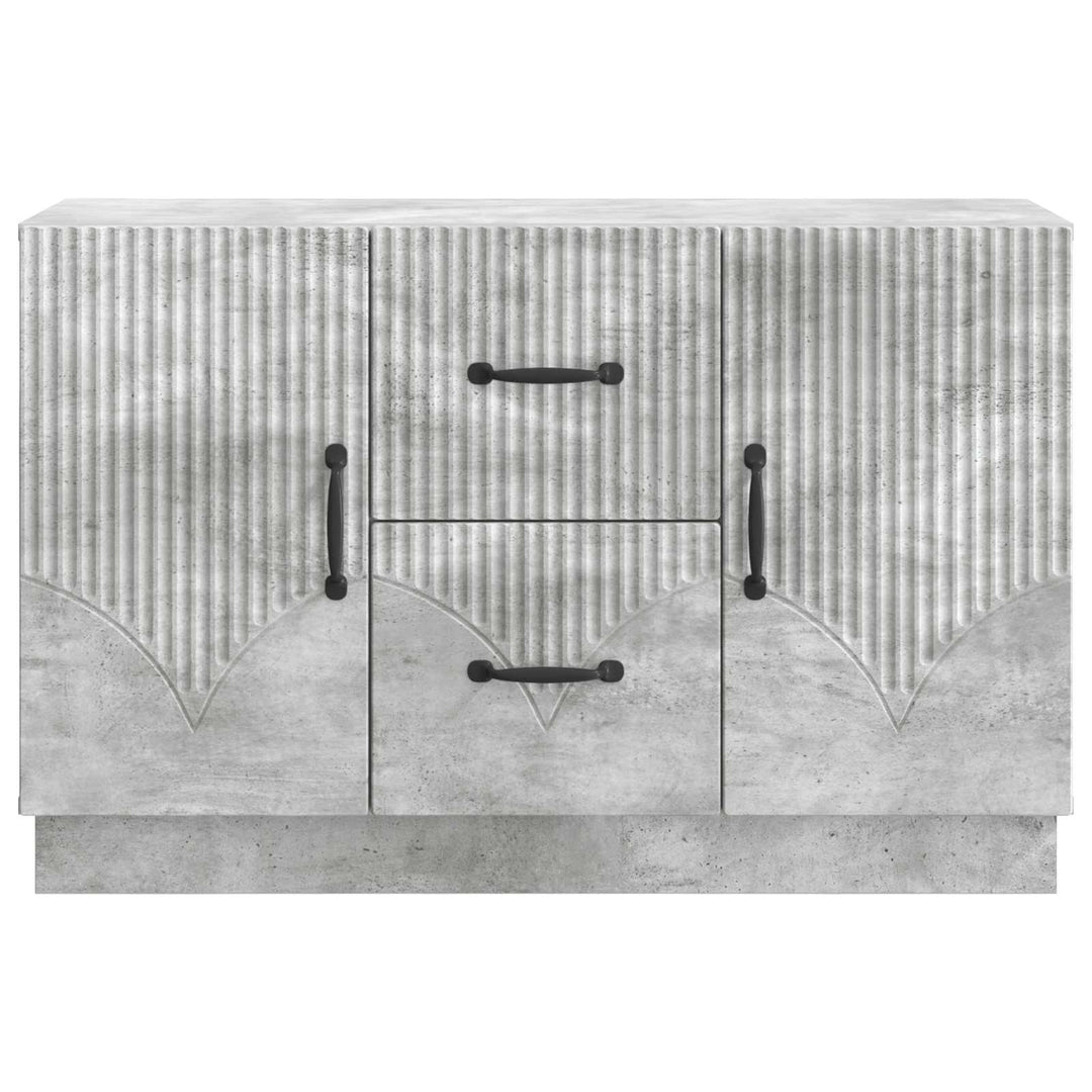 Sideboard med skuffe Betongrå 89 x 34,5 x 57 cm Konstrueret træ