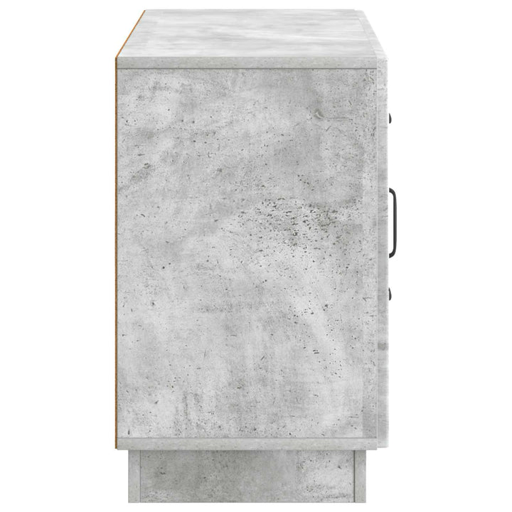 Sideboard med skuffe Betongrå 89 x 34,5 x 57 cm Konstrueret træ