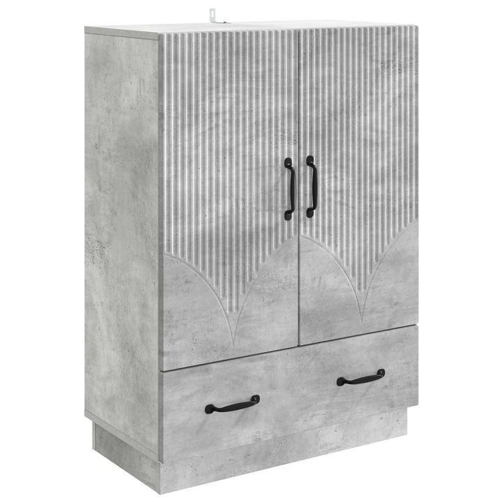 Sideboard med skuffe Betongrå 66 x 34,5 x 92 cm Konstrueret træ