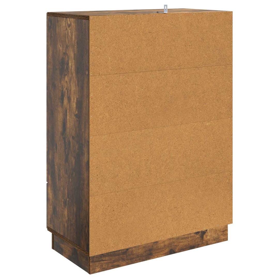 Sideboard med skuffe Røget eg 66 x 34,5 x 92 cm Konstrueret træ
