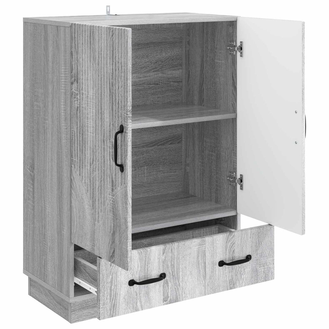 Sideboard Grå sonoma-eg 66 x 34,5 x 92 cm Konstrueret træ