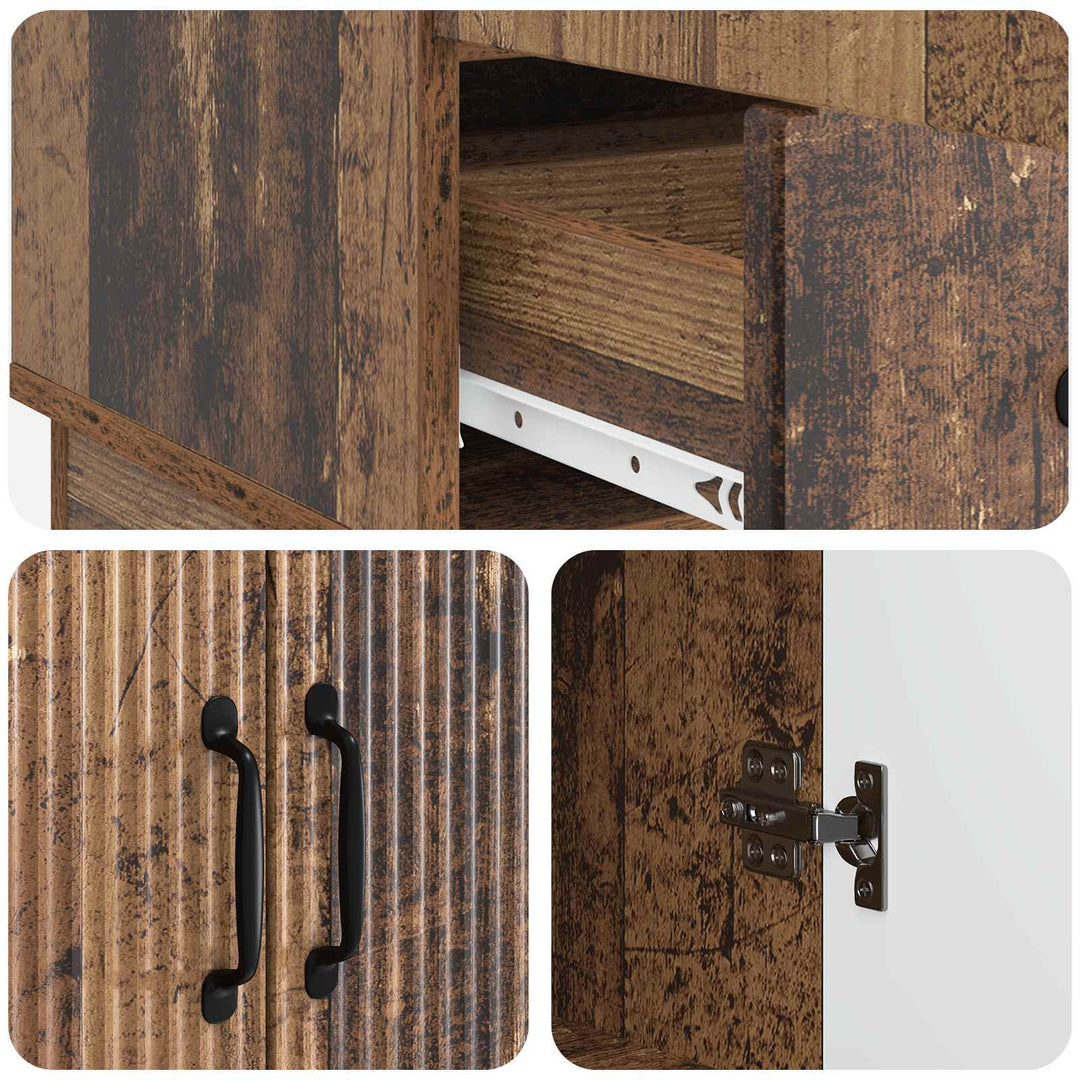 Sideboard Gammelt træ 66 x 34,5 x 92 cm Konstrueret træ