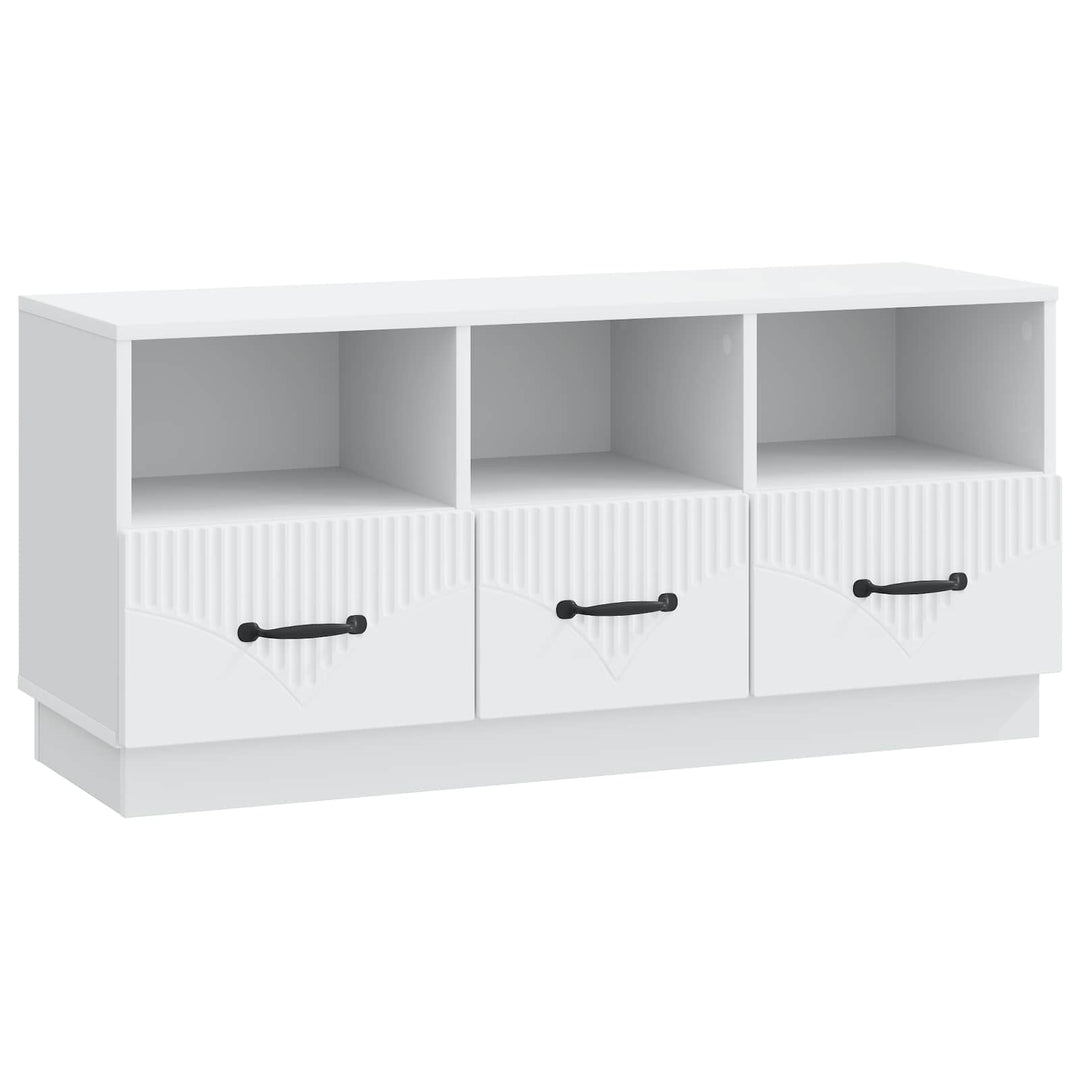 TV-skab med skuffe Hvid 102 x 34,5 x 47 cm Konstrueret træ